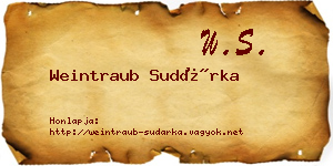 Weintraub Sudárka névjegykártya